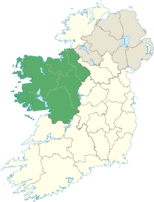 poloha Connachtu na mapě Irska